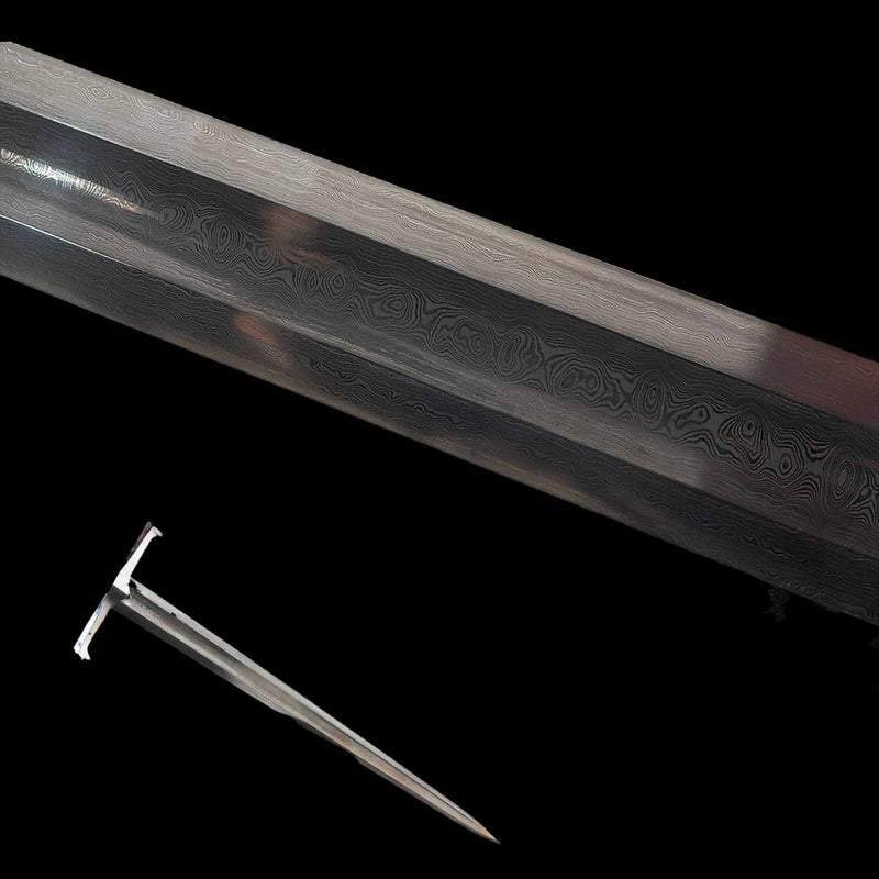 Hand Forged European Longsword – 1095 Folded Steel Medieval Battle Sword 
