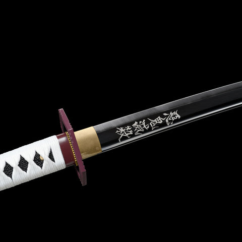 1095 high carbon steel blade close up Demon Slayer Giyu Tomioka katana