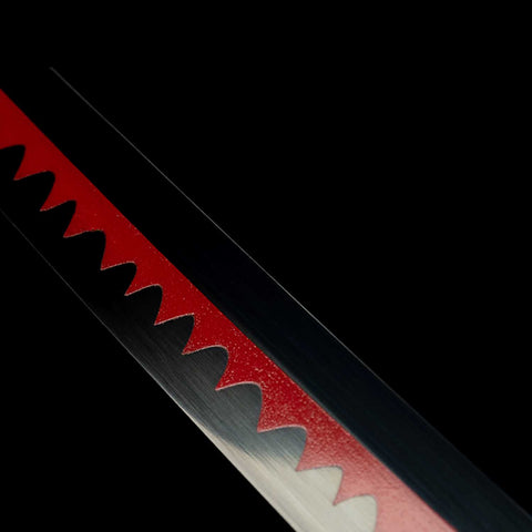 1095 high carbon steel shusui katana sword blade detail