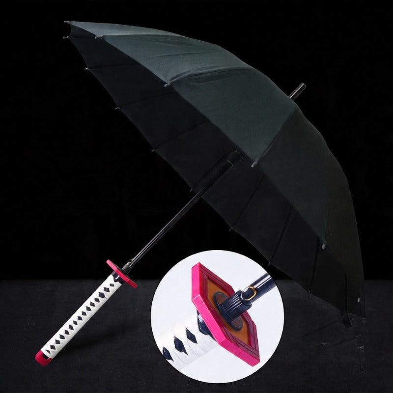 Giyu Tomioka Black Sword Umbrella 16-Rib Detachable Katana 