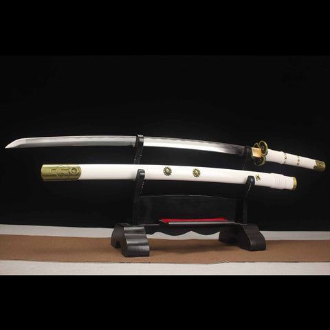 Full tang construction of handmade Ame no Habakiri katana sword