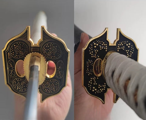 Angled view of Devil May Cry 5 Vergil Yamato Sword cosplay replica katana