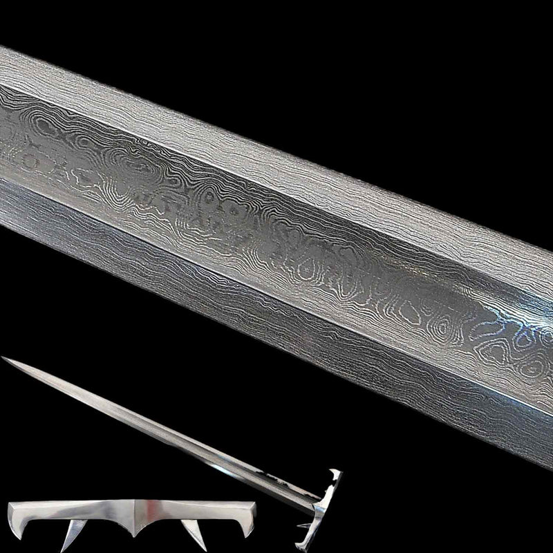 Handgeschmiedete Katana aus gefaltetem 1095er Stahl – Lehmgehärtetes, kampftaugliches Samurai-Schwert 