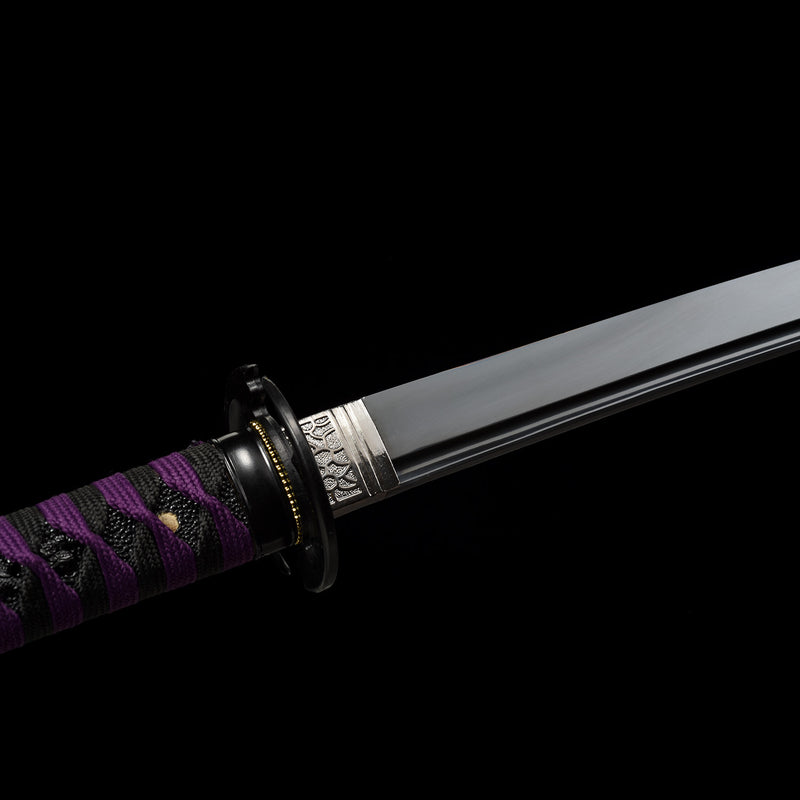 Handmade Demon Slayer Nichirin Sword – Black Anime Katana 1095 Steel Replica 