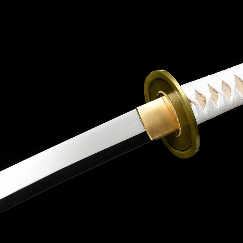 Einteiliges Roronoa Zoro Wado Ichimonji Katana – handgeschmiedeter 1095er Stahl 