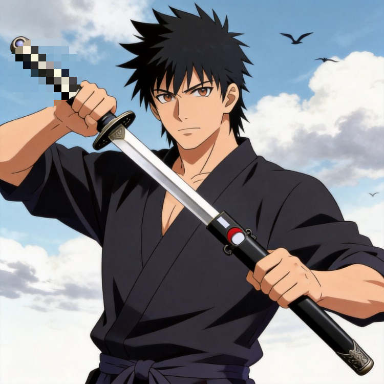 Genshin Impact Kusanagi no Tsurugi Black Mini Sword Replica 