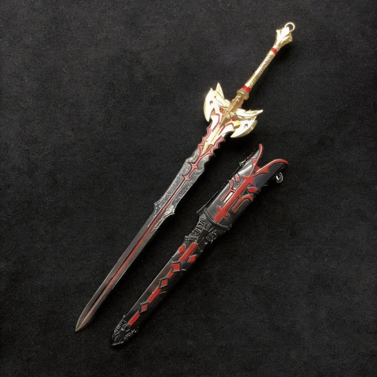 Genshin Impact Mini Alloy Weapon Replica Anime Collectible Model 