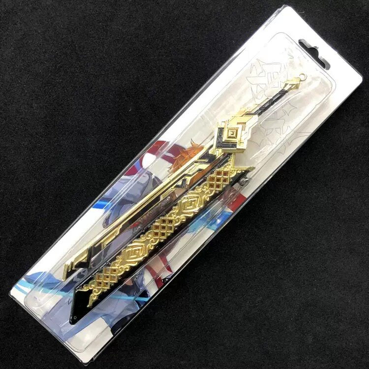 Genshin Impact Mini Weapon Replica Alloy Anime Sword Collectible 