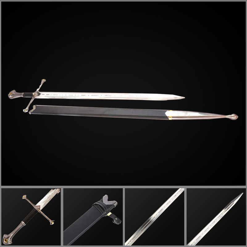 Aragorn Narsil Sword Replica – Lord of the Rings Engraved Metal Sword 