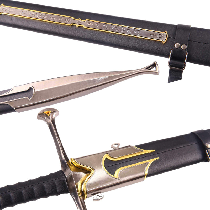 Aragorn Narsil Sword Replica – Lord of the Rings Engraved Metal Sword 