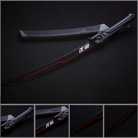 authentic genji muramasa sword 1:1 metal cosplay replica front view