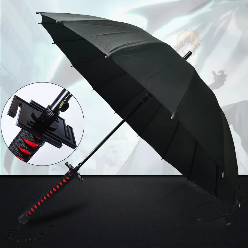 Bankai Black 16 Rib Detachable Sword Umbrella Anime Katana 