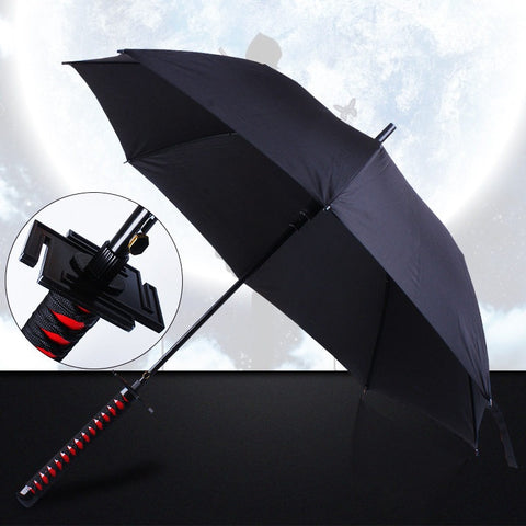 Bankai Black samurai cosplay umbrella inspired by anime sword aesthetics