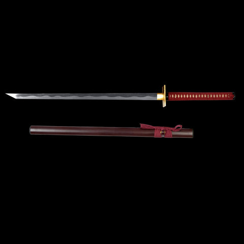 Full length view of battle ready Kenshi Takahashi katana sword replica