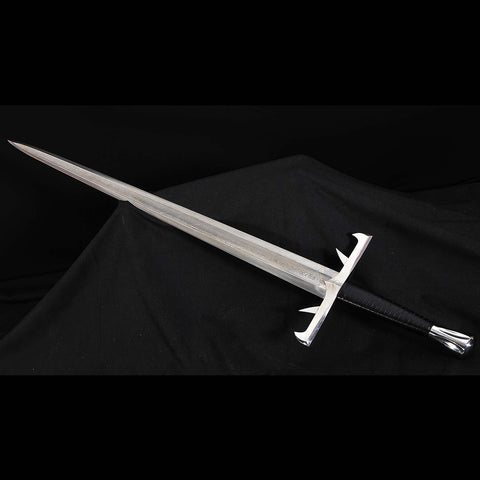 Battle ready hand forged samurai katana full length view