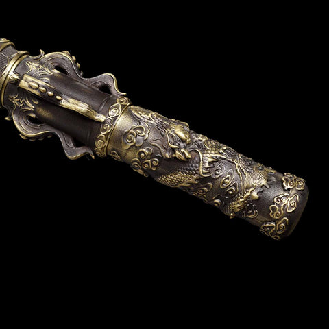 Black Myth Wukong Golden Cudgel etched texture craftsmanship detail