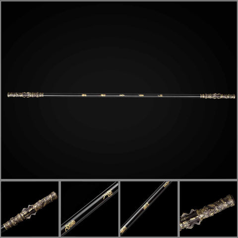 Black Myth Wukong Ruyi Jingu Bang Golden Cudgel full length staff replica