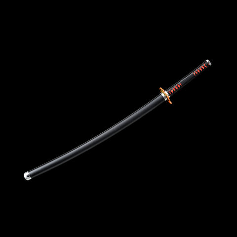 Close-up of black Nichirin blade on Tanjiro Kamado Demon Slayer sword