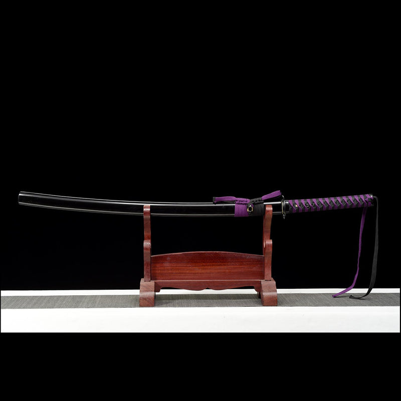 Handmade Demon Slayer Nichirin Sword – Black Anime Katana 1095 Steel Replica 