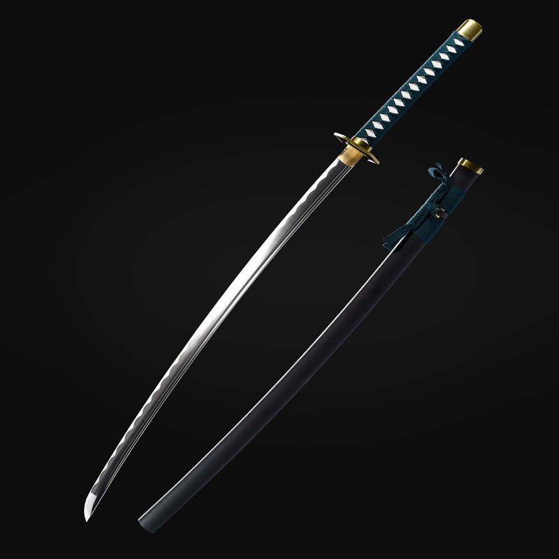 Bleach Aizen Kyoka Suigetsu Katana – Handgefertigtes Full-Tang-Schwert aus 1060-Stahl 