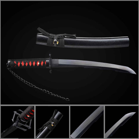 Bleach Ichigo Kurosaki Bankai Tanto New Tensa Zangetsu mini katana full view