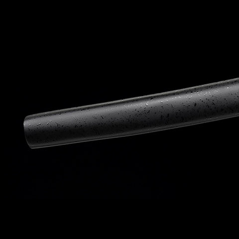 Close-up of wooden saya texture on Bleach Ichigo katana sword