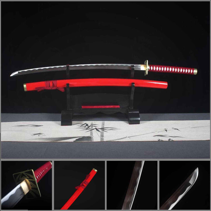 Bleach Renji Abarai Zabimaru Katana Handmade 1060 Steel Full Tang 