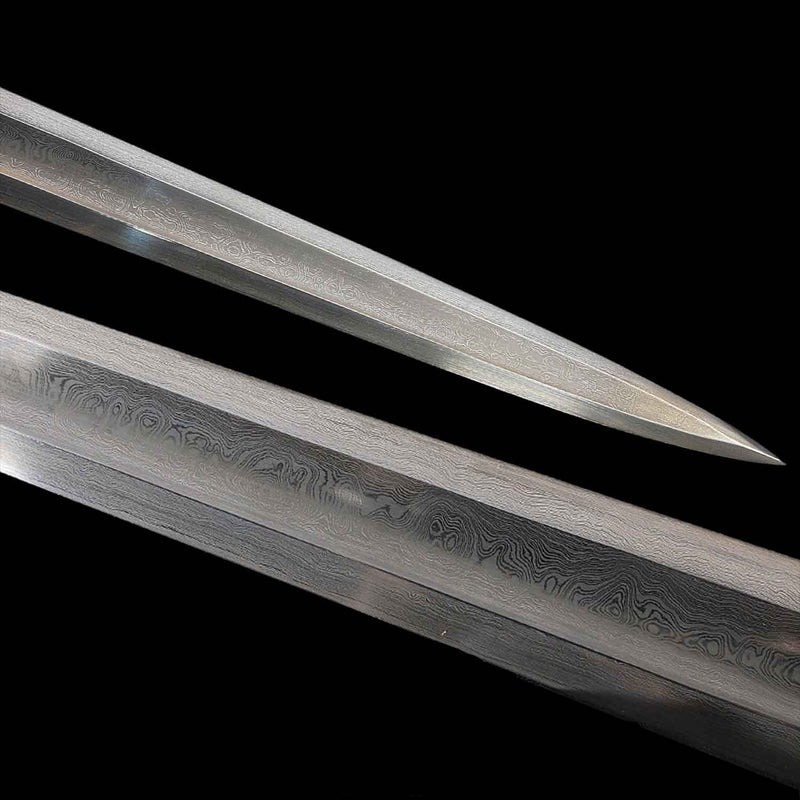 Handgeschmiedete Katana aus gefaltetem 1095er Stahl – Lehmgehärtetes, kampftaugliches Samurai-Schwert 