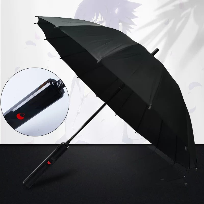 Kusanagi-no-Tsurugi Black Sword Umbrella | 16-Rib Anime Katana 