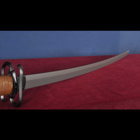 1095 high carbon steel blade of Cyberpunk 2077 katana with titanium coating