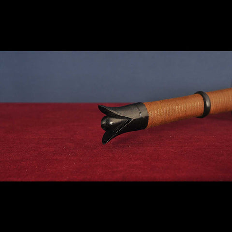 katana handle end detail of Cyberpunk 2077 replica sword