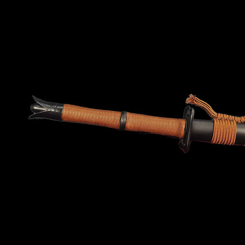 genuine rayskin handle wrap on Cyberpunk 2077 katana replica