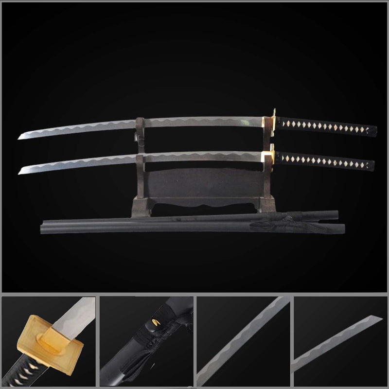 Deadpool Double Swords Replica Hand Forged Folded Steel Twin Katana 