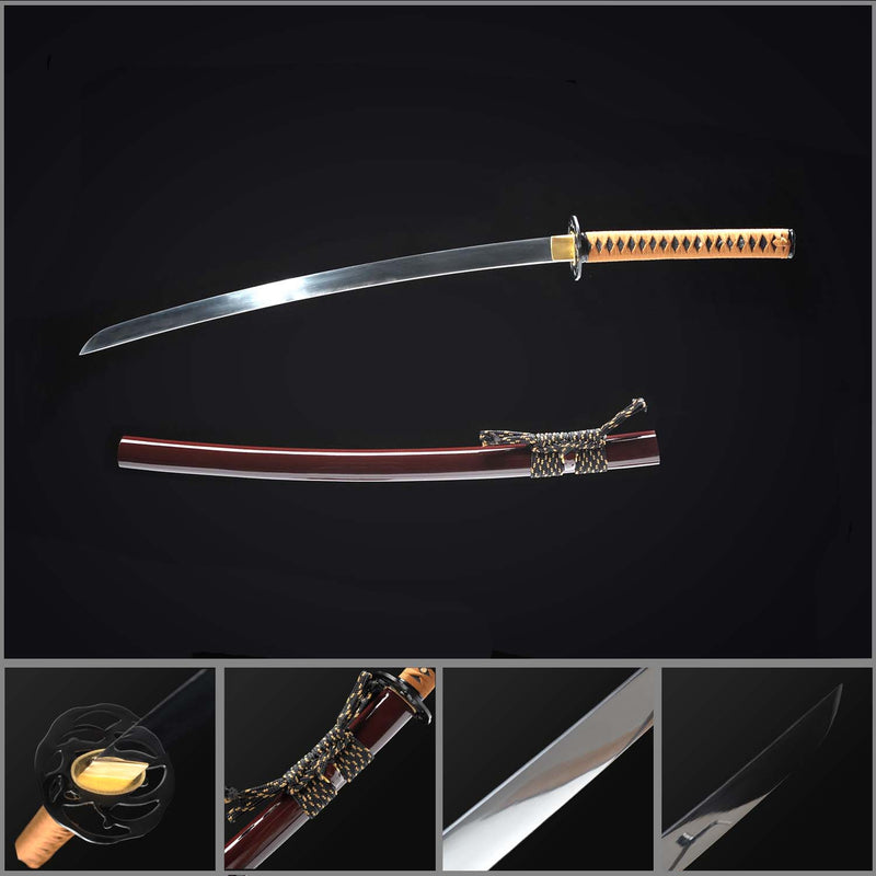 Deadpool Wakizashi Sword Hand Forged 1095 High Carbon Steel Samurai Blade 