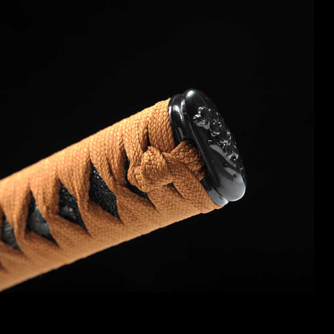 deadpool wakizashi sword kashira handle end detail japanese samurai sword