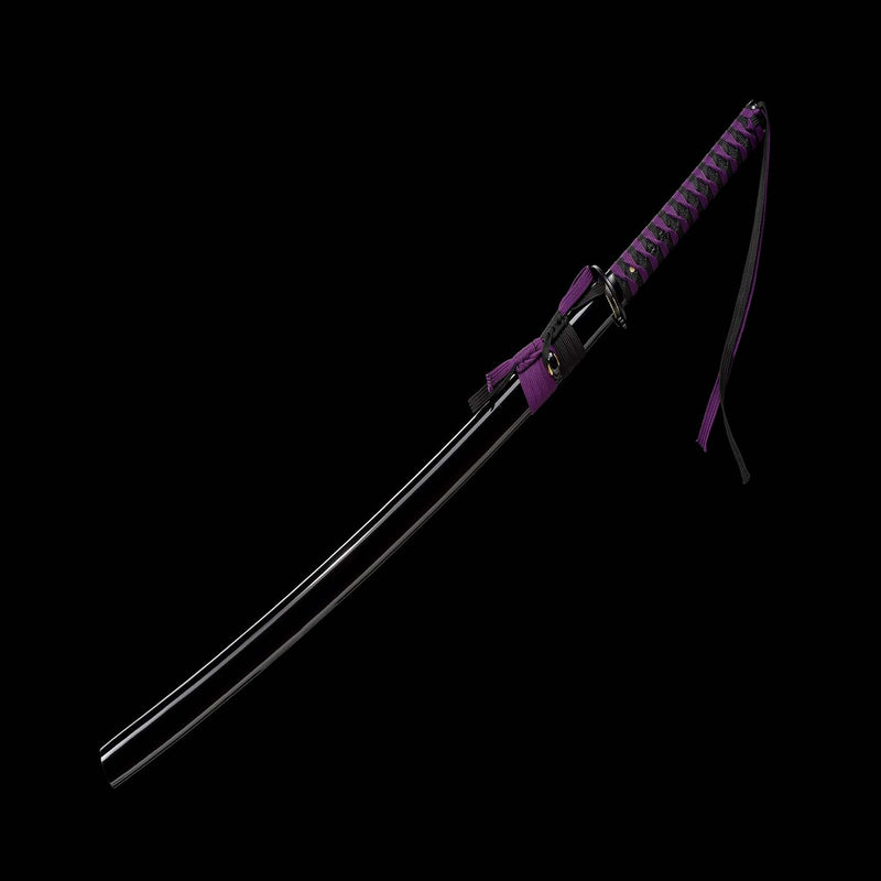 Handmade Demon Slayer Nichirin Sword – Black Anime Katana 1095 Steel Replica 