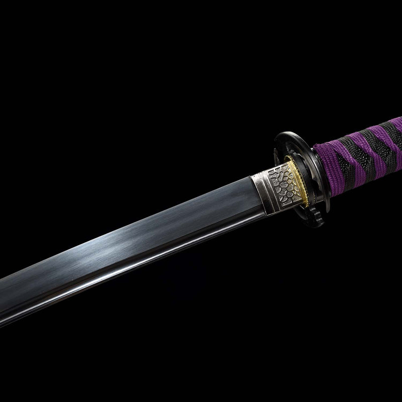Handmade Demon Slayer Nichirin Sword – Black Anime Katana 1095 Steel Replica 