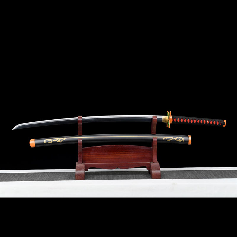Shinobu Kocho Nichirin Katana Handgefertigtes Dämonentöterschwert aus 1095 Kohlenstoffstahl 