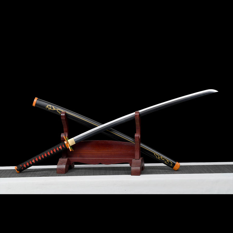Shinobu Kocho Nichirin Katana Handgefertigtes Dämonentöterschwert aus 1095 Kohlenstoffstahl 