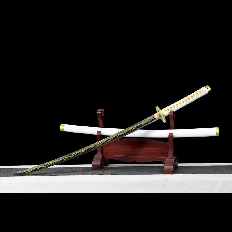 Zenitsu Agatsuma Nichirin Sword Demon Slayer Anime Katana 1095 Steel 