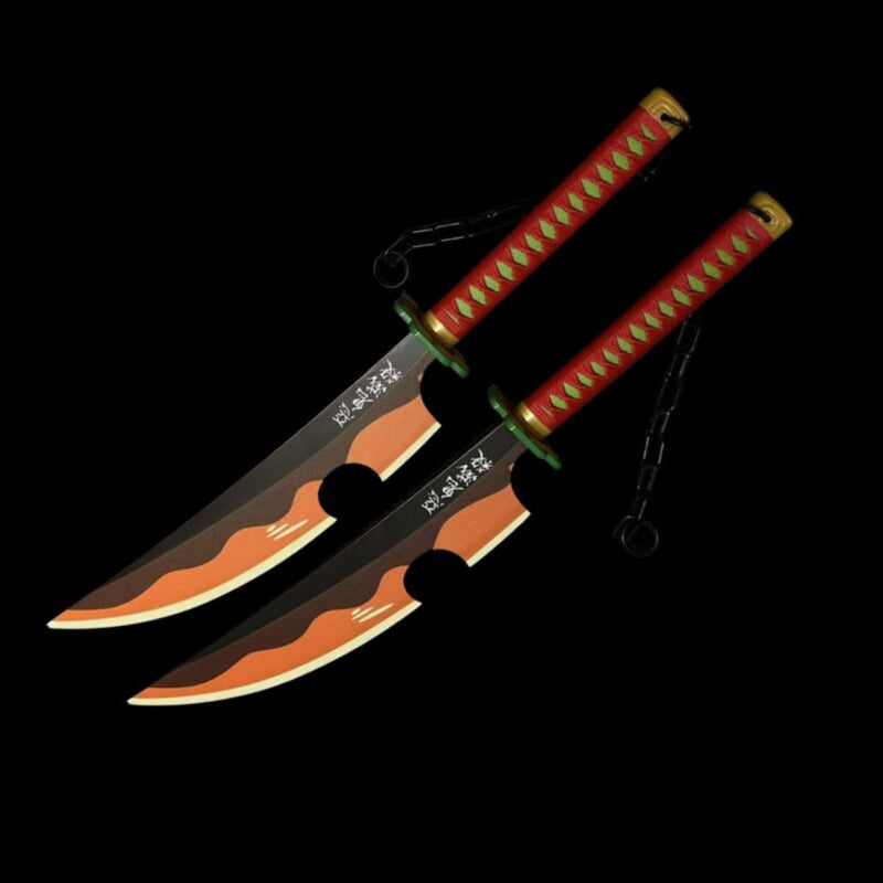 Demon Slayer Tengen Uzui Dual Blades – Full Metal Cosplay Sword Replica 