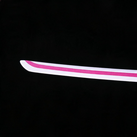 Detailed metal blade of Shinobu Kocho Nichirin Sword replica