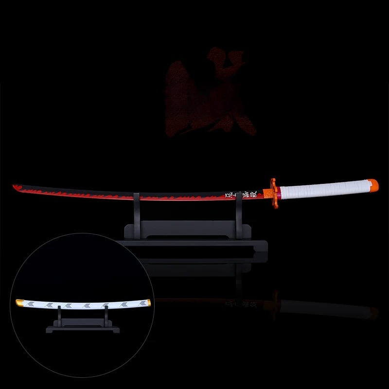 Kyojuro Rengoku Nichirin Sword Replica - Patterned Saya Katana 
