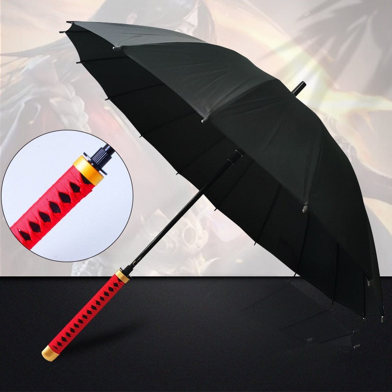 Shura Black 16-Rib Detachable Sword Umbrella Anime Katana 