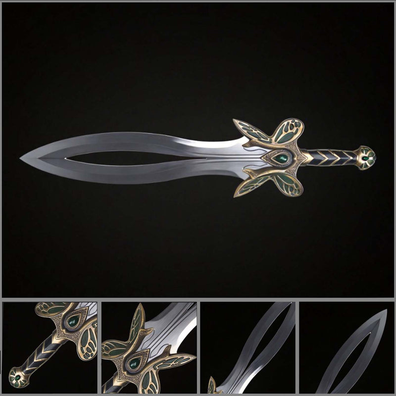 Dota 2 Butterfly Sword 1:1 Full Metal Replica Cosplay Weapon Model 