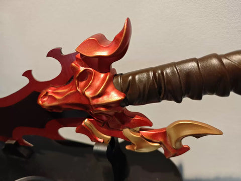dragon fang dagger blade detail close up full metal texture demon king weapon