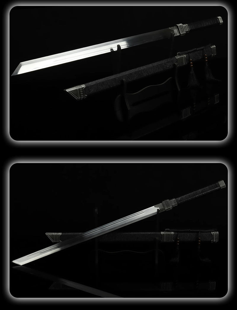 Zhan Shen Dragon Pattern Star Blade Tang Heng Sword Replica Collection 
