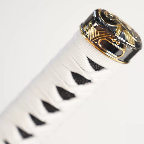Leather wrapped handle detail on Enhanced Devil May Cry 5 Vergil Yamato Sword