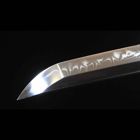 Enma katana blade clay tempered 1095 carbon steel detail