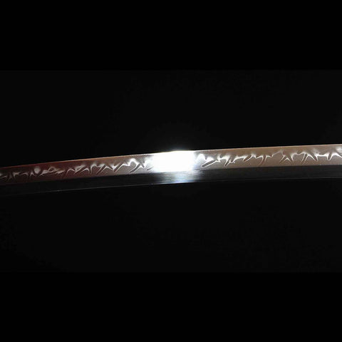 Enma katana hand polished blade surface close up